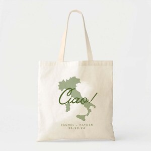 Wedding Tote Bag: Italy Destination Style (Cotton Canvas, Eco Friendly)