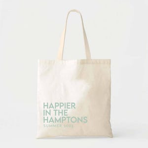 East Coast Summer Tote Bag, Cotton Canvas (9x11 or 16x15 inches) image 2