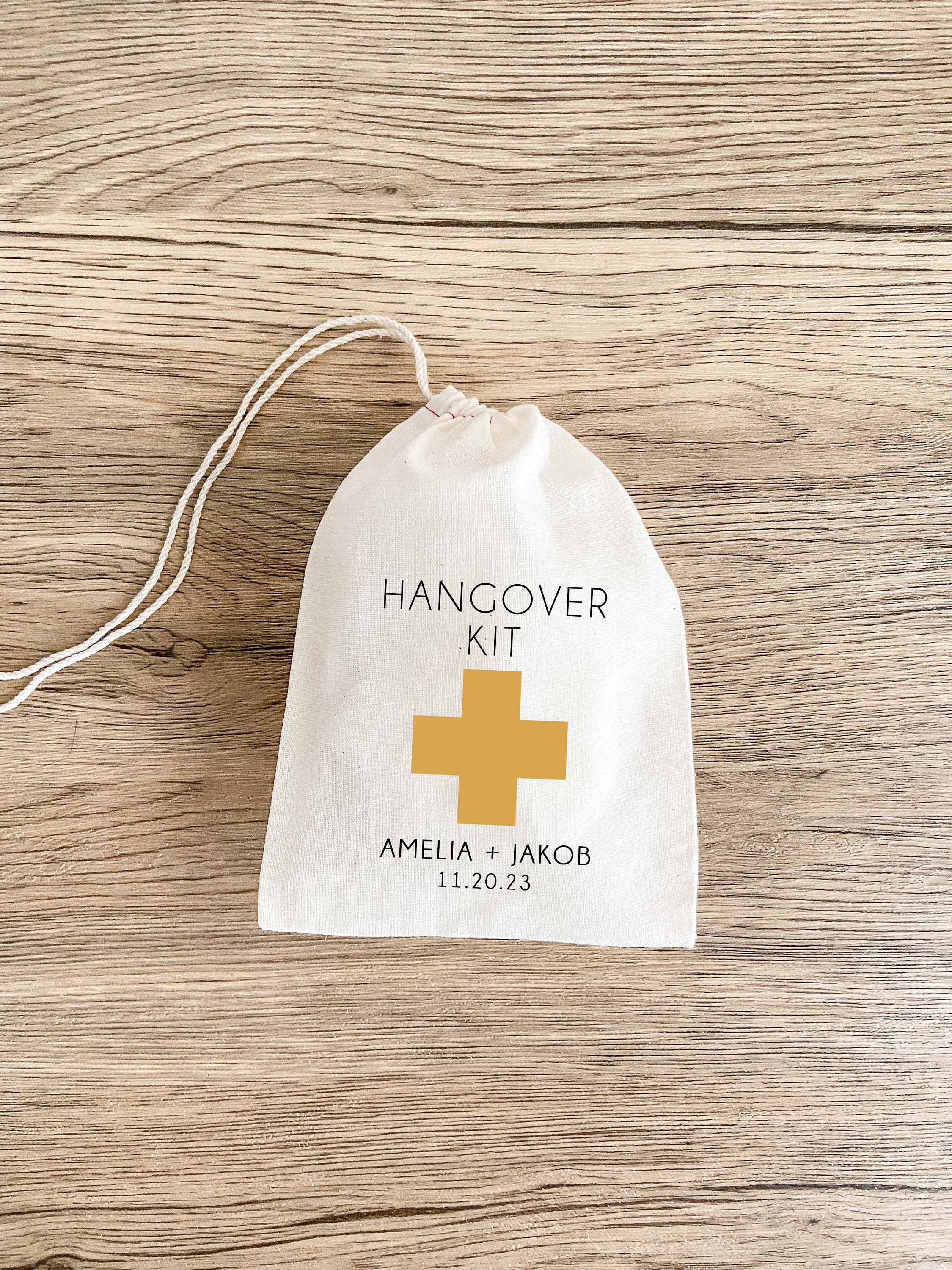 5pcs Hangover Kit Bags Bachelorette Party Supplies 10*14cm Cotton Gift  First Aid Wedding Favor Holder Bag Event Party Supplies
