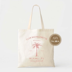 Beach Tote Bag: Palm Tree Print Cotton Canvas (Two Sizes Available)
