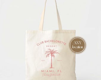 Beach Tote Bag: Palm Tree Print Cotton Canvas (Two Sizes Available)