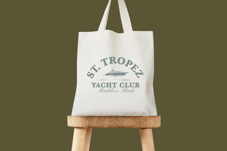 Bolsa de tela Yacht Club: estilo crucero de verano (lona, personalizada) imagen 2