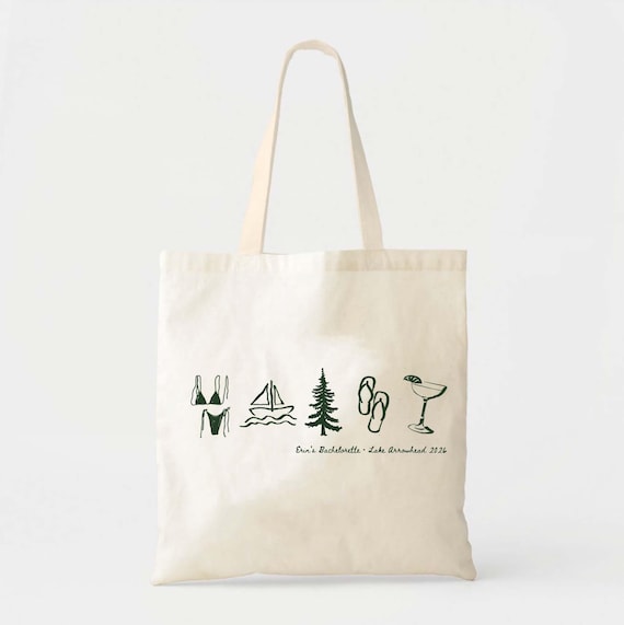 Lake Bachelorette Tote Bag | Nautical Bach Party Favor | Tote Bag