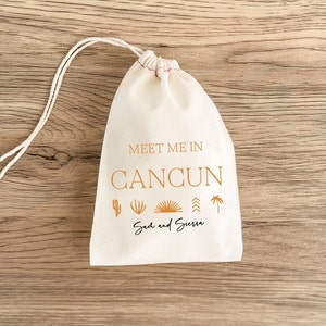 Cancun bruiloft welkomsttasje - vrijgezellenfeest - katerkittassen - katerherstelkit - aangepast cadeau - Mexico Survival Kit - cadeauzakjes