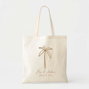 Palm Tree Totes - Wedding Welcome Bag - Custom Wedding Tote - Bachelorette Gift Bags - Destination Wedding Tote - Custom Tote Bag - Tote Bag