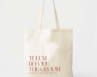 Tulum Bride Tribe Tote: Custom Canvas Bag for Bachelorette