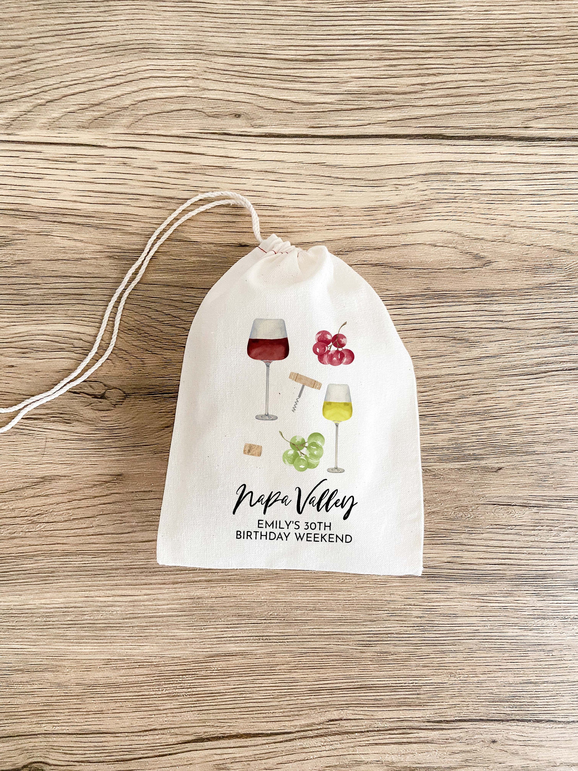 Napa Junggesellinnenabschied - Wein Bachelorette - Hangover Kit Taschen - Napa Valley - Hangover Genesungsset - Survival Kit - Hangover Kit