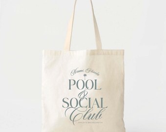 Tropical Palm Tree Tote Bag: Cotton Canvas for Pool Parties