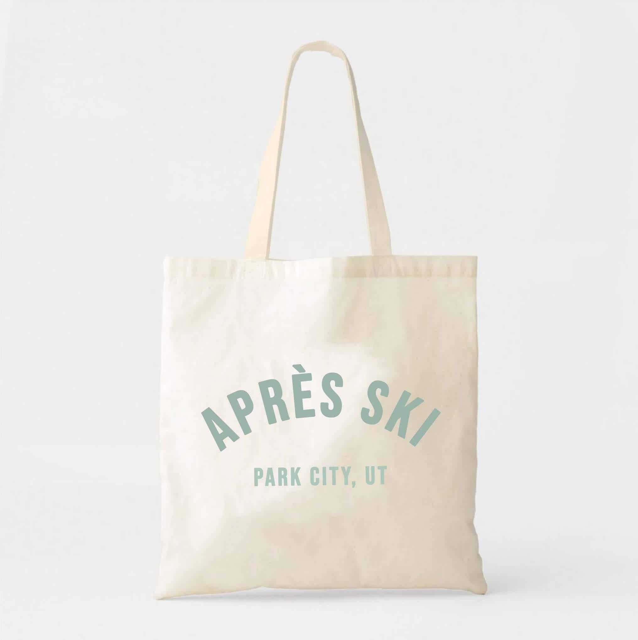 Apres Ski Tote Bag: Cotton Canvas, Personalized Winter Favor - Etsy