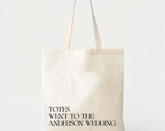 Custom Wedding Tote Bag: Canvas, Personalized Bridesmaid Gift