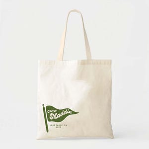 Retro Camp-draagtas voor vrijgezellenfeesten • Gepersonaliseerde draagtas voor bruidsfeest