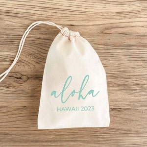 Aloha Favor Bag - Wedding Welcome Bag - Gift Bags - Wedding Party Favor - Personalized Hangover Kit - Custom Tropical Favor Bags - Hawaii