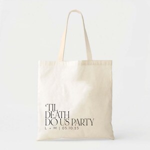 Bolsa de mano para boda: Bolsas de lona personalizadas para fiestas (nombre personalizado)