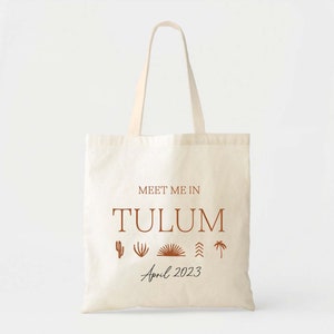 Tulum Welcome Tote - Wedding Welcome Bag - Custom Wedding Tote - Bachelorette Gift - Destination Wedding Tote - Custom Tote - Beach Wedding