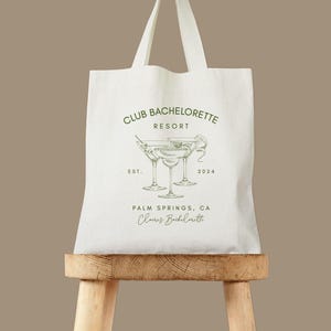 Bachelorette Tote Bag: Personalized Canvas - Beach or Destination Size