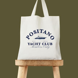 Bolsa de tela Yacht Club: estilo crucero de verano (lona, personalizada) imagen 1