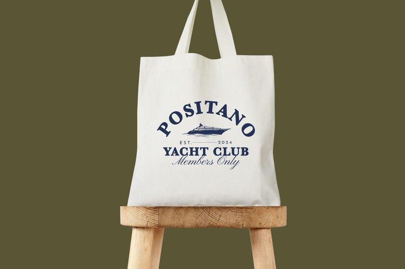 Bolsa de tela Yacht Club: estilo crucero de verano (lona, personalizada) imagen 1