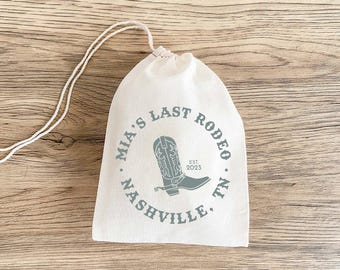 Bachelorette Party Favor Bag: Cowgirl Last Rodeo - Hangover Kit