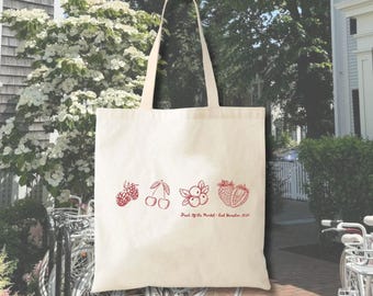 Fresh Off the Market Tote • Farmers Market Bachelorette Bag • Berry-Inspired Personalized Bridal Weekend Gift