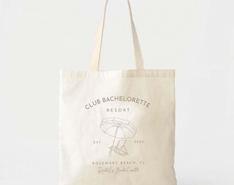 Bachelorette Tote Bag: Personalized Cotton Canvas for Beach Parties