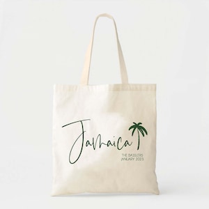 Custom Bridesmaids Tote - Jamaica Cotton Beach Bag