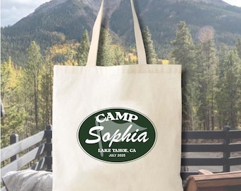 Personalized Mountain Bachelorette Tote Bag: Camping Party Favor