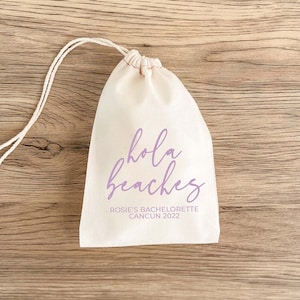 Hola Beaches - Bachelorette Party - Hangover Kit Bags - Hangover Recovery Kit  - Custom Gift - Mexico Survival Kit - Wedding Welcome - Cabo