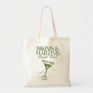 Bikinis and Martinis Tote: Lightweight Cotton Canvas for Parties