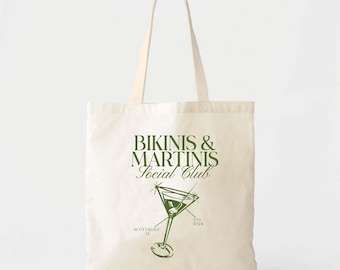 Bikinis and Martinis Tote: Lightweight Cotton Canvas for Parties