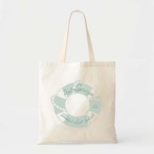 Nautical Buoy Tote Bag - Cotton Canvas, Custom Color Options