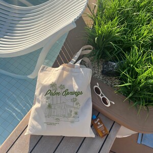 Sacola retrô Palm Springs: lembrancinha personalizada para despedida de solteira