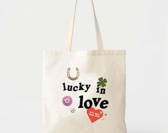 Lucky in Love Tote Bag: Vegas Bachelorette Party Anhänger