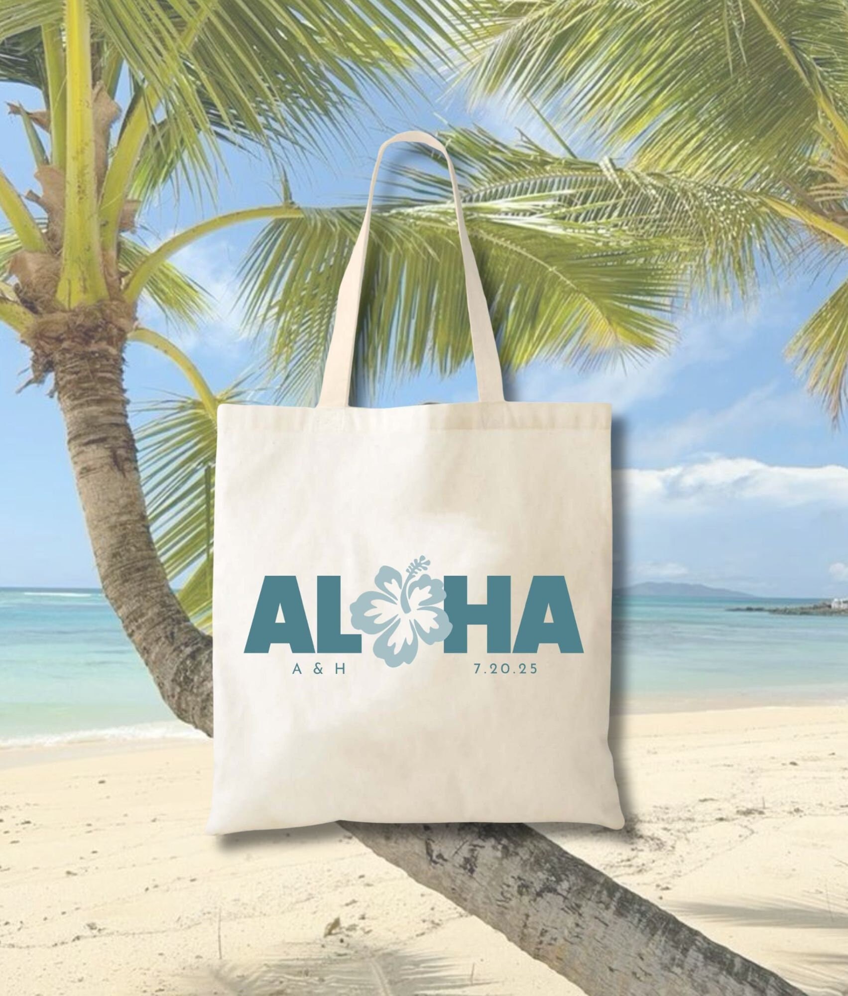 Aloha Borsa di benvenuto Borsa di benvenuto al matrimonio Matrimonio alle Hawaii Regalo per gli ospiti Borsa di nozze di destinazione Borsa di contorno Hawaii Borsa di posizione Etsy Italia