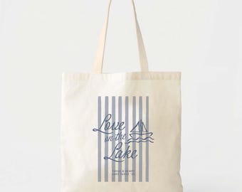 Bolsa para despedida de soltera: estilo boda en el lago (23 x 28 cm o 40 x 38 cm)