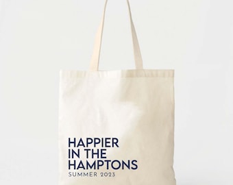 East Coast Summer Tote Bag, Cotton Canvas (9x11 or 16x15 inches)