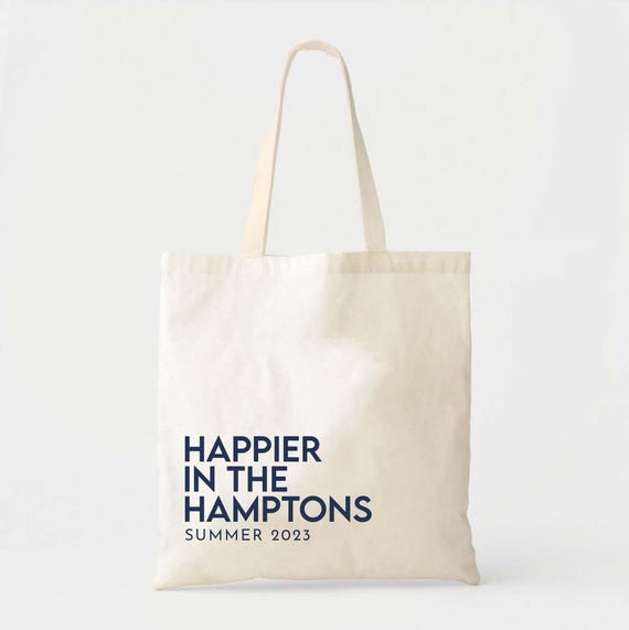 East Coast Summer Tote Bag, Cotton Canvas (9x11 or 16x15 inches)
