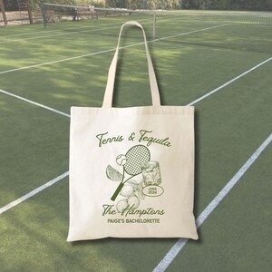Tennis and Tequila Tote: Bridesmaid Hangover Kit (Canvas Sizes)