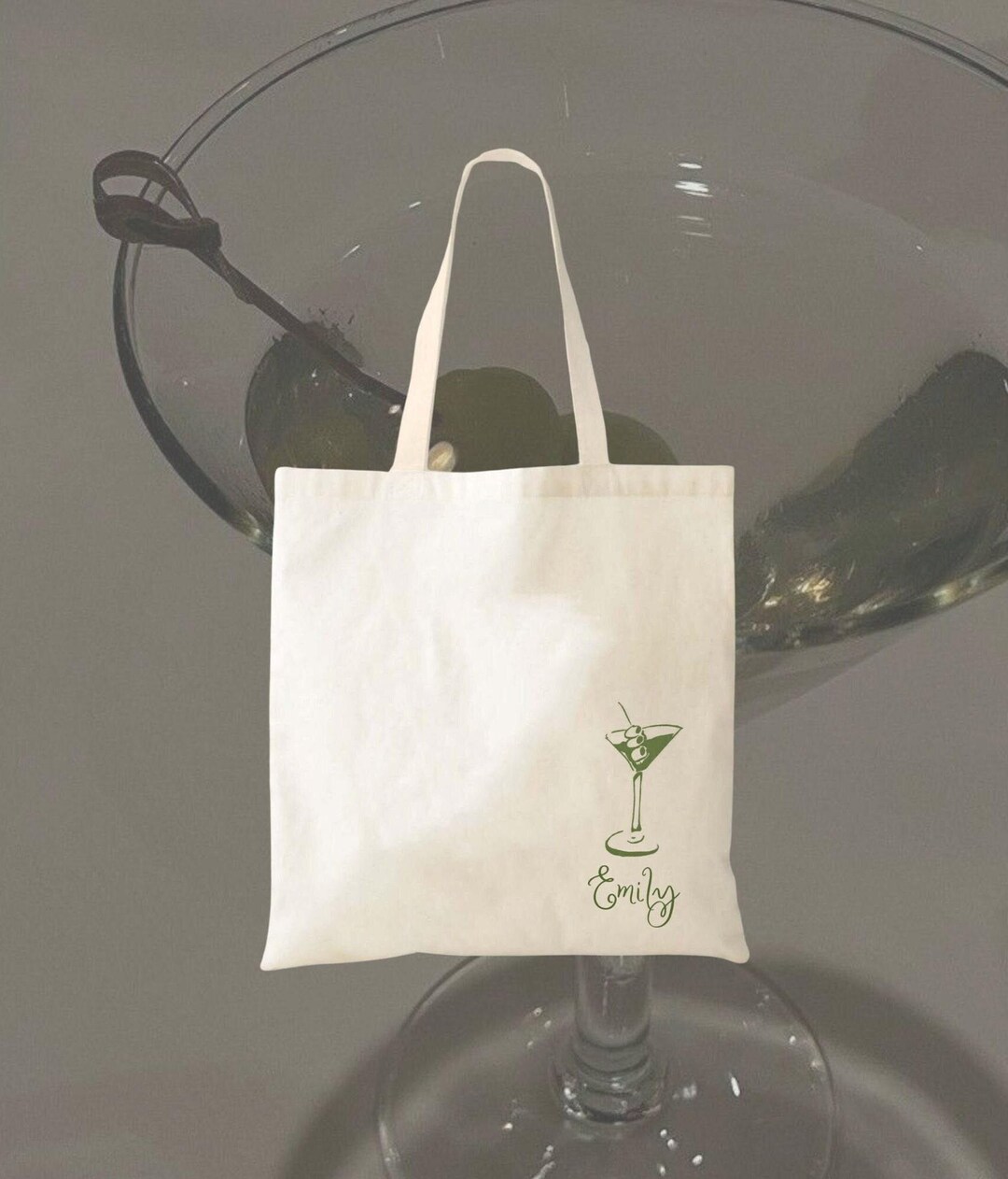 Bachelorette Tote Bag: Martini Design - Canvas, Personalized Options - Etsy