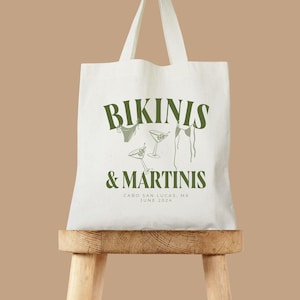 Bikinis and Martinis Tote: Pool Party Canvas Bag (9x11 or 16x15")