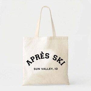 Winter Ski Tote Bag: Cotton Canvas - Personalized, Durable