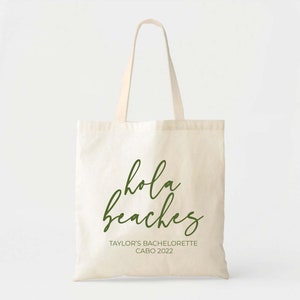 Mexico Welcome Tote - Wedding Welcome Bag - Hola Beaches - Bachelorette Gift - Destination Wedding Tote - Custom Tote - Beach Wedding - Bach