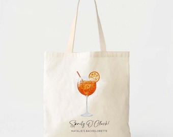 Personalized Tote Bag: Orange Spritz Design - Bridal Shower Favor