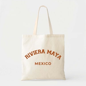 Totes Riviera Maya Mexico - Welkomsttassen bruiloft - Kater Kit Tassen - Vrijgezellencadeauzakjes - Bestemming bruiloft draagtas - draagtas op maat