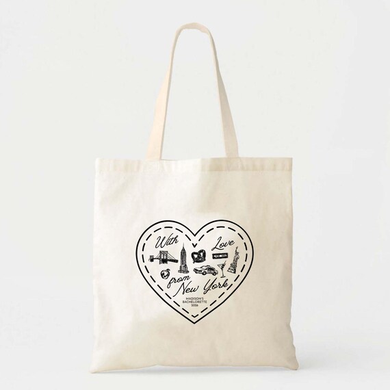 New York Cotton Tote Bag I LOVE NY (canvas, 9x11 or 16x15