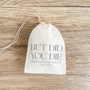 Bachelorette Party Favor Bag: Custom Hangover Kit - Muslin Drawstring image 2