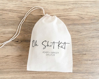 Personalized Muslin Hangover Kit: Bachelorette Party Favor Bags