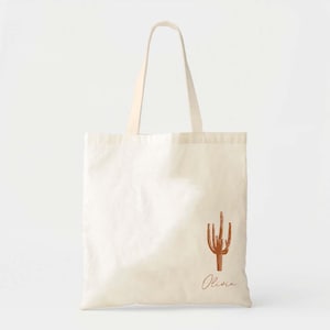 Desert Bachelorette Tote Bag: Scottsdale Style Cotton Canvas