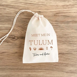 Tulum bruiloft welkomsttasje - bestemming bruiloft - katerkit tassen - kater herstelkit - aangepast cadeau - Mexico Survival Kit - cadeauzakjes