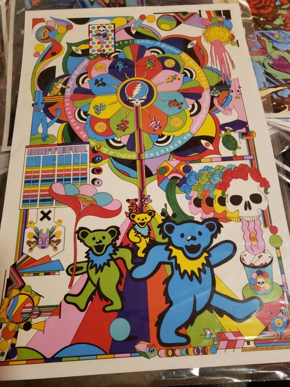 thumbnail image 2 of Grateful Dead 1995 Vintage Poster – 18x24 Reproduction – Art Deco Style 2 of 6