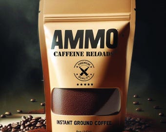 AMMO® Instant Ground Coffee 100% Arabica Coffee Crystals 5oz Pack - Makes 30 Cups